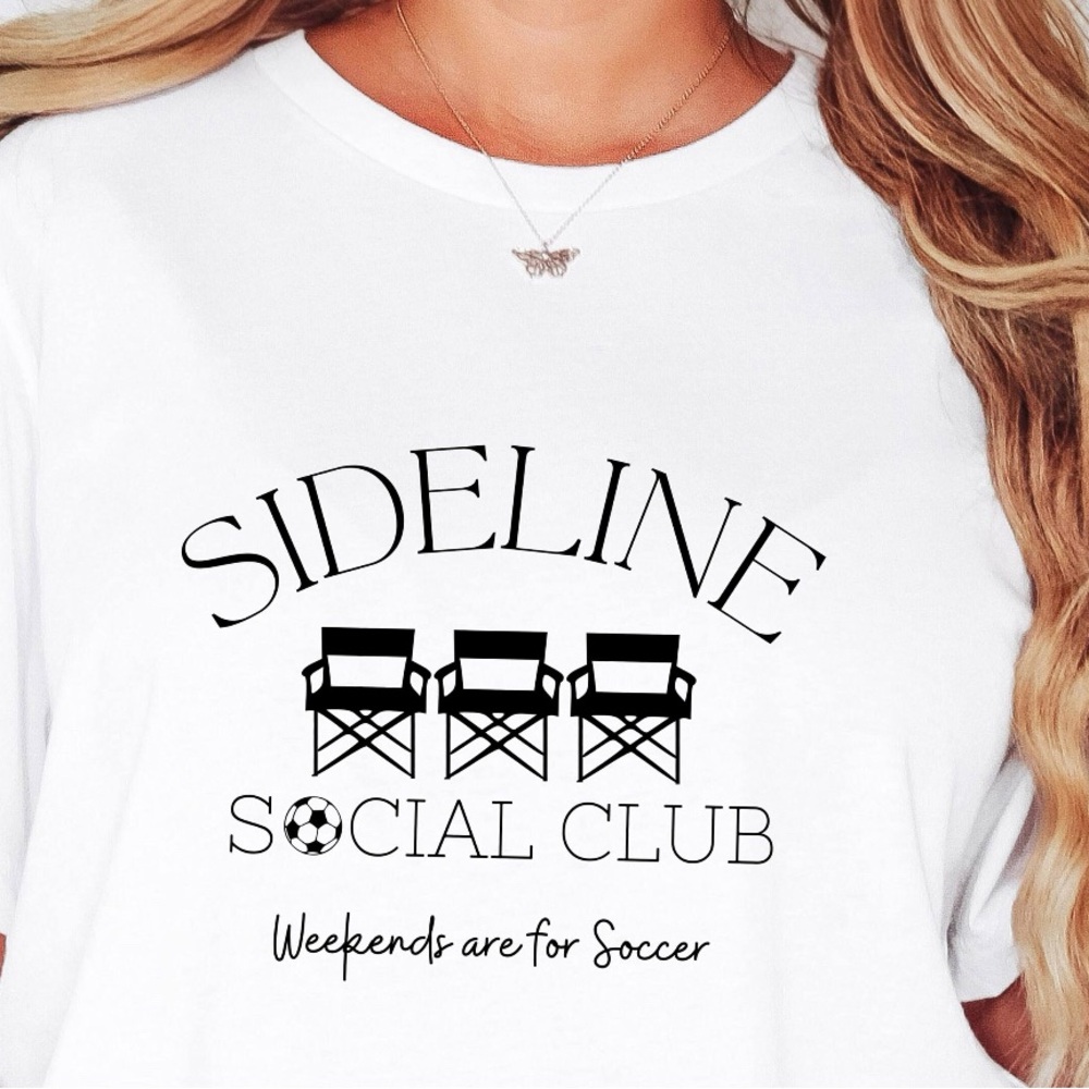 Soccer Sideline Social Club T-Shirt - Picture 1 of 3